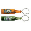 Beverage Bottle Projection Key Chain - Black & White Projection Image